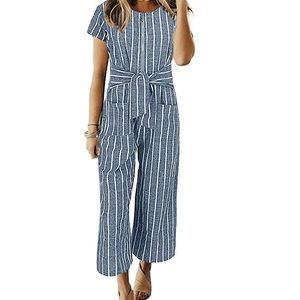 Striped jumpsuit.